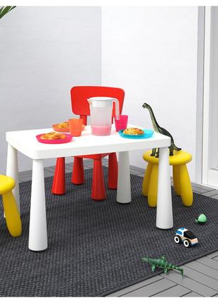 Дитячий стіл 77х55см, білий ikea mammut 503.651.773 фото