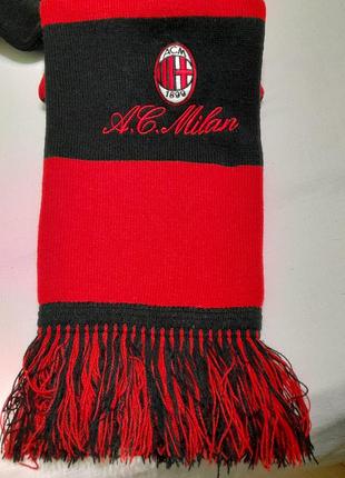 Шарф футбольний ac milan