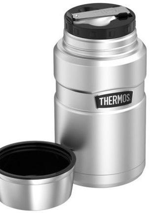 Thermos "stainless king food flask" термос для їжі з ложкою 710мл, срібний колір 1730502 фото