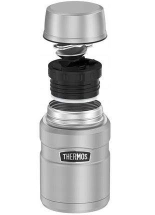 Thermos "stainless king food flask" термос для їжі з ложкою 710мл, срібний колір 1730503 фото