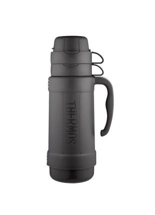 Thermos traditional термос 1л з вакумною скляною вставкою + 2 чашки, чорний 194530