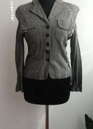 Классческий укороченный пиджак жакет 12 р від harvest