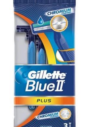 Gillette blue ii plus  джілет блу іі плюс 3шт. одноразові станки для гоління1 фото