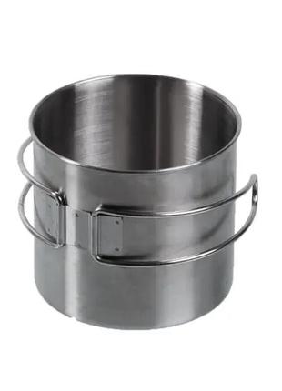 Mil-tec trinkbecher stainless steel кружка 600мл, нержавіючої сталі  14602600