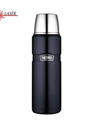 Thermos style туристичний термос з кружкою 1.2л, темно-синій 170063