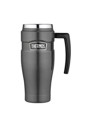 Thermos style термокружка 470мл з ручкою, чорний металік 160035