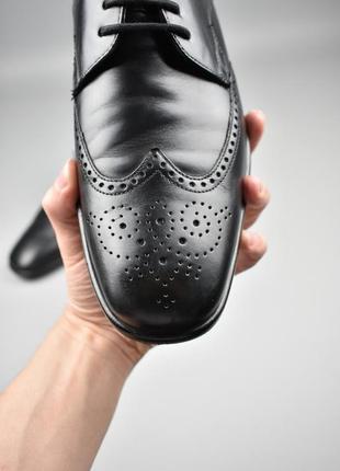 Мужские черные туфли  брогги с первофрацией lloyd германия6 фото