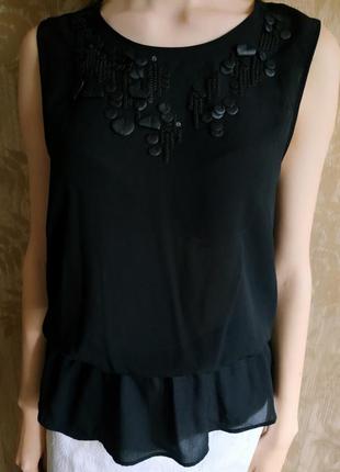 Zara блуза, блузка з паєтками, футболка, нарядна блузка