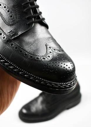 Мужские черные туфли брогги с первофрацией lloyd германия8 фото