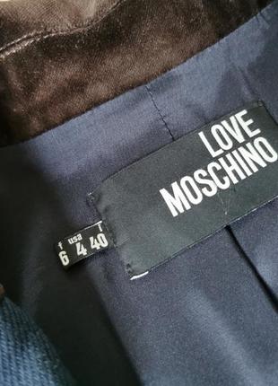 Шерстяной пиджак love moschino. италия8 фото