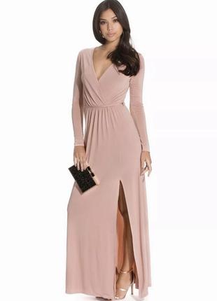 Нежно розовое пудровое платье