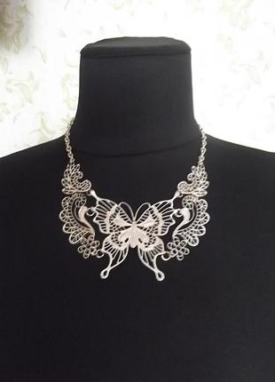 Кольє метелик під золото