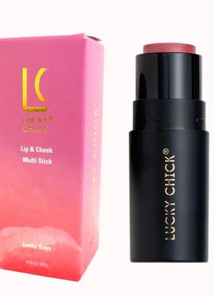 Рум'яна для щік та губ lucky chick lip & cheek multi stick відтінок lucky days, 8 г2 фото