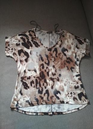 Женская футболка dex (сша), леопард, вискоза, размер s9 фото