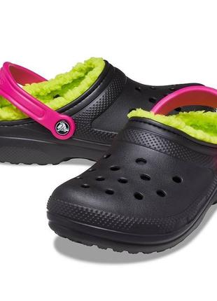 Crocs classic lined pop strap clog w8 38-39 р. (24 см) оригинал теплые мягкие сабо с мехом крокс