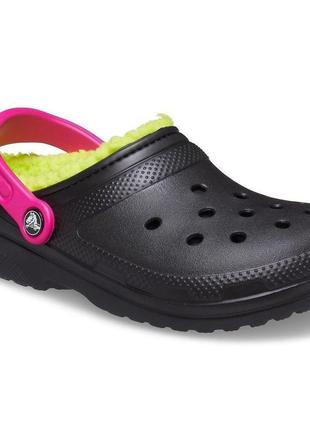 Crocs classic lined pop strap clog w8 38-39 р. (24 см) оригинал теплые мягкие сабо с мехом крокс3 фото