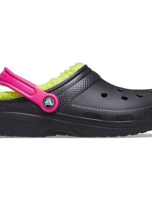 Crocs classic lined pop strap clog w8 38-39 р. (24 см) оригинал теплые мягкие сабо с мехом крокс6 фото