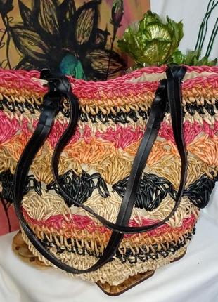 Большая плетеная сумка promod +подарок