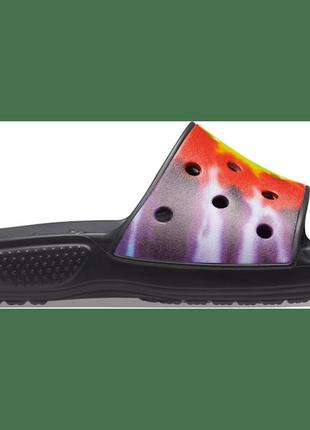 Crocs classic tie-dye graphic slide original сша м8 41-42 (25,5 см) шлепки сланцы шлепанцы оригинал крокс3 фото