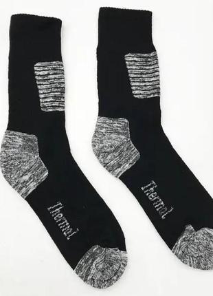 Шкарпетки термо 41-46 р termo thermal max зимові високі вовняні носочки теплі на махрі турція4 фото