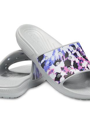 Crocs classic tie dye mania slide оригінал сша m12 46-47 (29 см.) сланці шльопанці шльопки чоловічі крокс original