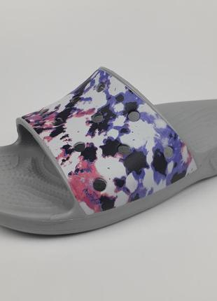 Crocs classic tie dye mania slide оригинал сша m12 46-47 (29 см.) сланцы шлепки шлепанцы крокс original3 фото