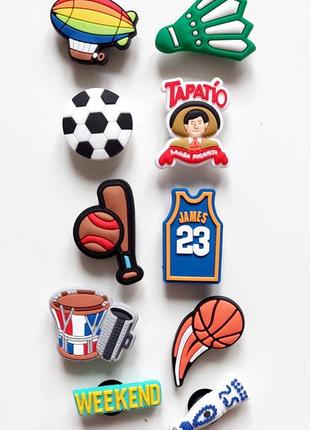 Jibbitz джиббитсы украшение для обуви сrocs лот 10 + 1 шт яркие большие джиббитс крокс игрушки аксессуары сабо