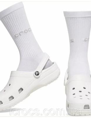 Носки crocs оригинал 43-45 р. 65 % хлопок 3 пары высокие термо носочки мужские упаковка качественные носочки2 фото