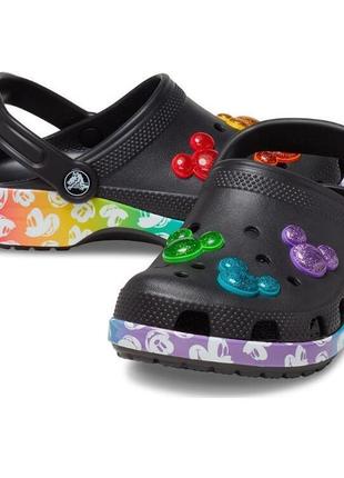 Crocs classic disney rainbow clog оригинал сша j6 38-39 (24 см) яркие сабо закрытая обувь яркие крокс original