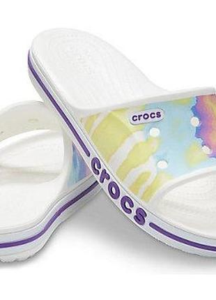 Crocs bayaband tie-dye mania оригінал сша m11 45-46 (27 см) сланці шльопанці unisex original крокси1 фото