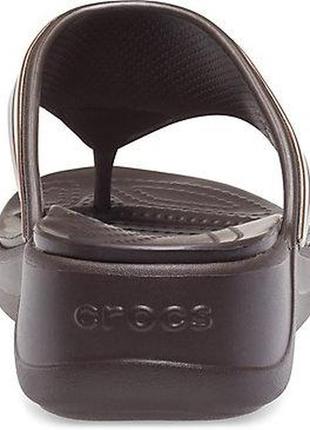 Crocs monterey metallic stripe wedge flip оригинал сша w8 38-39 (24 см) шлепанцы вьетнамки original сланцы4 фото