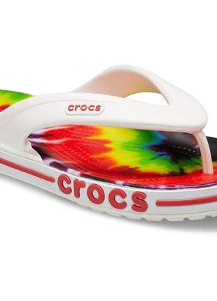 Crocs bayaband tie-dye mania flip оригинал сша m10w12 43-44 (28 см) в'єтнамки шльопанці крокс original сланці