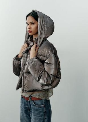 Стьобана куртка анорак zara wind protection1 фото