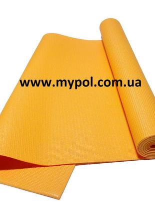 Коврик для йоги, йога мат 4 мм, оранжевый