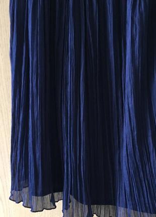 Шикарное платье платьице платтячко шифоновое вечернее через плечо юбка плиссе zara5 фото