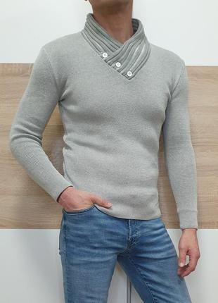 Armita - s - пуловер мужской свитер мужественный серый