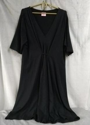 Чорне віскозне плаття, європейський розмір 48