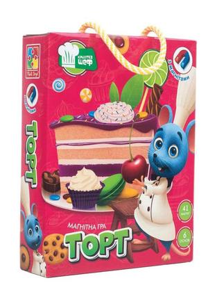 Дитяча настільна гра смачності vt3004 магнітна ("торт"(укр)) від imdi