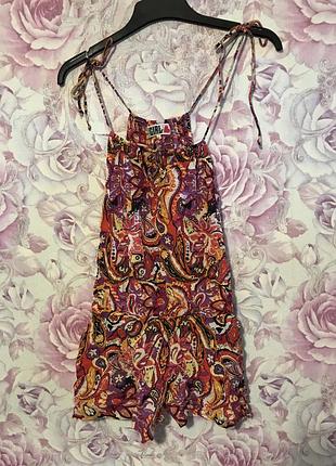 Яркий хлопковый ромпер в принт ромпер xs