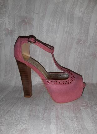 Розовые босоножки на высоком каблуке и подошве для стриппластики, пилатеса3 фото