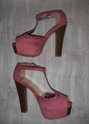 Розовые босоножки на высоком каблуке и подошве для стриппластики, пилатеса8 фото