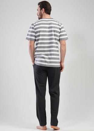 Батальная  мужская трикотажная пижама футболка и брюки свободного  кроя  vienetta2 фото