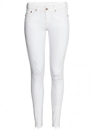Новые белоснежные джинсы скинни zara, размеры 34.4 фото