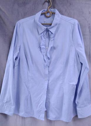 Голуба жіноча сорочка, європейські розміри 36,38,40,46