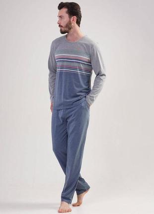 Хлопковая мужская пижама с длинным рукавом vienetta