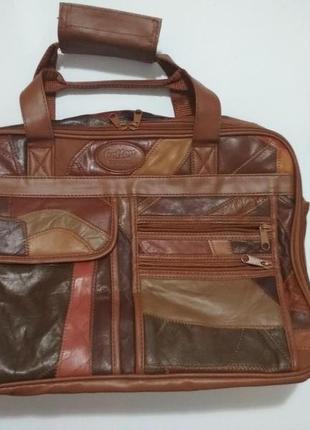 Кожаная фирменная дорожная сумка натуральная кожа5 фото
