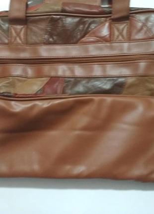 Кожаная фирменная дорожная сумка натуральная кожа7 фото