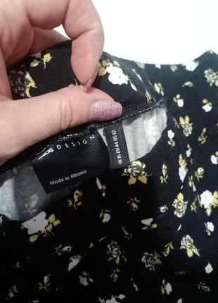 Трикотажні штани кльош брюки подовжені в квітковий принт3 фото