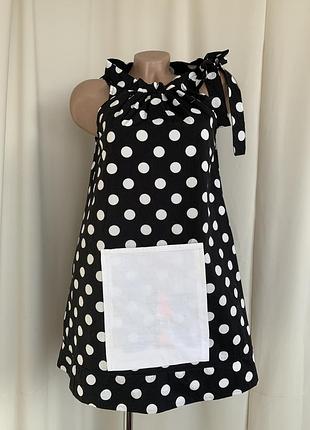 La parigote paris платье сарафан в горох в стиле ретро 60-70х
