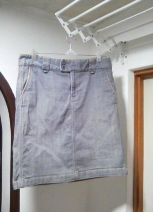 Юбка серая джинсовая1 фото